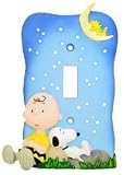 Charlie Brown Moonlight Switchplate