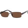 Hugo Boss 0321/S Men's Polarized Rectangular Full Rim Sports Sunglasses - Semi Matte Brown Havana/Brown