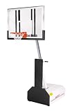 Schutt Sports Slam Series C3000 Height-Adjustable Portable Basketball System with 54 Inch Clear Glass Backboard