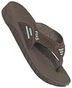 Reef G: 6 / F: Braun / Girls Leather Slap Sandals