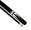 Iszy Billiards 58-Inch 2 Piece Fibreglass Pool Cue Billiard Stick, Black-White, 21-Ounce
