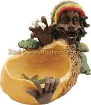 Jamaican Man Holding Ashtray (LT114)