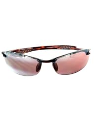 MAUI JIM MAKAHA 405 R405-10 TORTOISE PLASTIC ROSE POLARIZED SEMI RIMLESS SUNGLASSES SHADES by Maui Jim