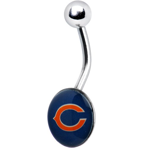 Officially Licensed NFL Logo Belly Ring - Chicago Bears