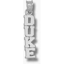 <b>Duke Blue Devils Vertical "Duke" Pendant - Sterling Silver Jewelry</b>