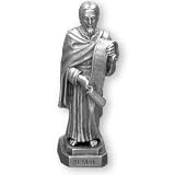 Fine Pewter Saint Mark 3.5-inch Statue and Prayer Card