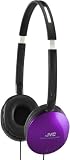 JVC iPhone and iPod Compatible Foldable Lightweight Headphones - Violet