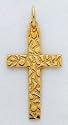 14kt Yellow Gold Nugget Cross - C1920
