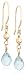 14k Yellow Gold, March Birthstone, Aquamarine Briolette Hook Earrings