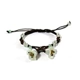 Hand-knotted Bell Flower Jade Bracelet - Adjustable Cord