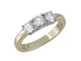 Dianna 14K Gold Three Stone Diamond Ring