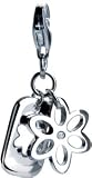 Flower and Tag Sterling Silver Diamond Charm by Hot Diamonds