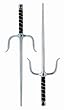 Sai 18" Octagon Chrome (2) - Martial Arts - Sais
