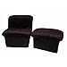 Cloud Chair and Ottoman - Black