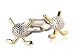 Novelty Two Tone Silver Gold Golf Ball Club Cufflinks with Presentation Box