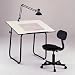 Starter Drawing Set: Adjustable Drawing Table, Swivel Chair, Swing Arm Lamp (SAF3954) Category: Drafting and Drawing Board Tables