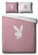 Playboy - Duvet Bed Covers - Pink and White (Size: 53" x 79")