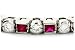 14K White Gold 4.60cttw. Ruby & Diamond Bracelet