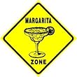 MARGARITA ZONE tequilla lime bar novelty sign