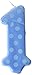 Oasis Supply 1st Birthday Polka Dot Boy Candles, 3 1/4-Inch