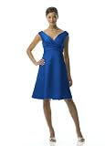 Bridesmaid Short Satin Off-the-Shoulder A-Line Dress Style 83168, Bridesmaid & Bridal Party Dresses