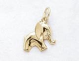 14kt Yellow Gold Elephant Charm. 3-Dimensional