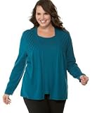JM Collection Plus Size Layer-Look Cardigan and Shell