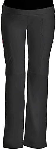 Gen Flex by Dickies Women's Maternity Knit Waist Scrub Pant Large Black