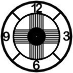 Giant 47.5 Inch Diameter Hand-crafted Tower Wall Clock (Arabic Quad Numerals, Fluted Cross Style)