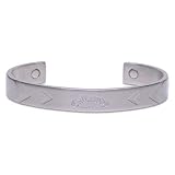 Callaway Golf X-Series Chevron Cuff Ionetix Therapeutic Bracelet - Silver