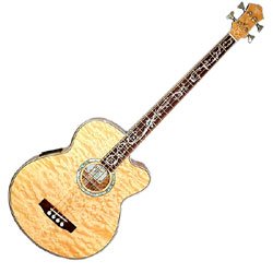 Michael Kelly Dragonfly 4-String Acoustic-Electric Bass, Transparent Black