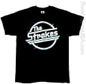The Strokes black T-shirt 'Magna Blue' diner-style logo tee