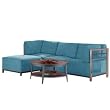 Copenhagen 4-pc. Titanium Sectional - Microsuede Glacier