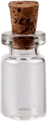 Sealike 200 Pcs Mini Empty Clear Cork Glass Bottles Vials with Cork Tops Weddings Favors with a Stylus