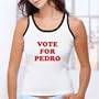 Vote For Pedro - Ladies Ringer Tank Top (XL only)