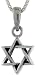Sterling Silver Star of David Charm, 1/2