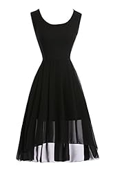 Cocktail High-Low-Hem Scoop Neck Chiffon Prom Dress/Party Dress  With a Sash 