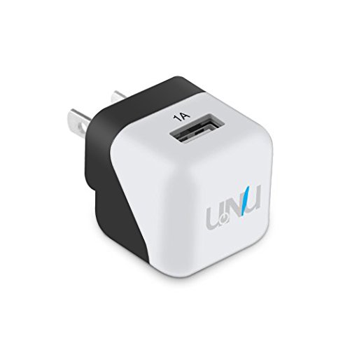 UNU Wall Charge(24W 1-Port 1A iPhone Charger [Black] / USB Wall Charger with Plug) Apple Charger for iPhone 6s / 6 / 5s, iPad Air / mini, Samsung Galaxy S6 / Edge / Plus, Portable Chargers and More