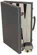 Charcoal Grey Leatherette with White Stitching Backgammon Set - 18"