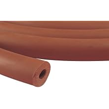Thomas 1889 Gum Rubber Red Extruded Vacuum Tubing, 1-1/2" OD x 3/4" ID x 3/8" Wall Thick, 50' Length