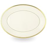 Lenox Eternal White Gold Banded Bone China 13 Oval Platter by Lenox