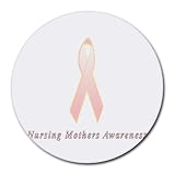Nursing Mothers Awareness Ribbon Round Mouse Pad