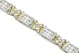 14KT 2T Gold Ladies Diamond Bracelet