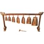 Chinese 7 Brass Bell Set With Stand