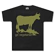 GO VEGETARIAN - Black t-shirt