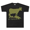 GO VEGETARIAN - Black t-shirt