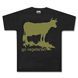 GO VEGETARIAN - Black t-shirt