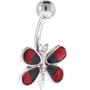 Enamel DRAGONFLY - RED Belly Button Navel Ring