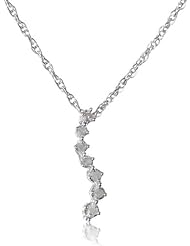 Sterling Silver Diamond Journey Pendant Necklace , (1/10 cttw) 18"