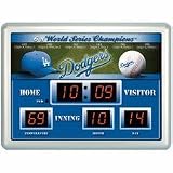 Los Angeles Dodgers 14" x 19" LED Scoreboard Clock and Thermometer